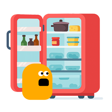 Character at fridge
